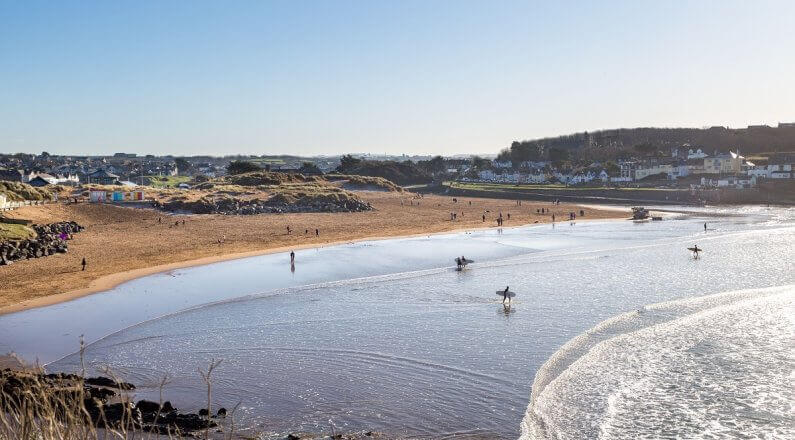 Beach in Bude near Cavanna Homes new development