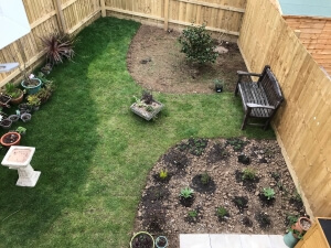Jill's garden before her makeover