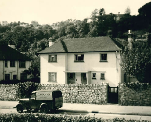 Cavanna home and work truck 100 years ago
