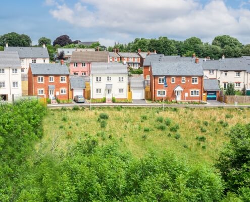 Market Place Drone Street Scene 3